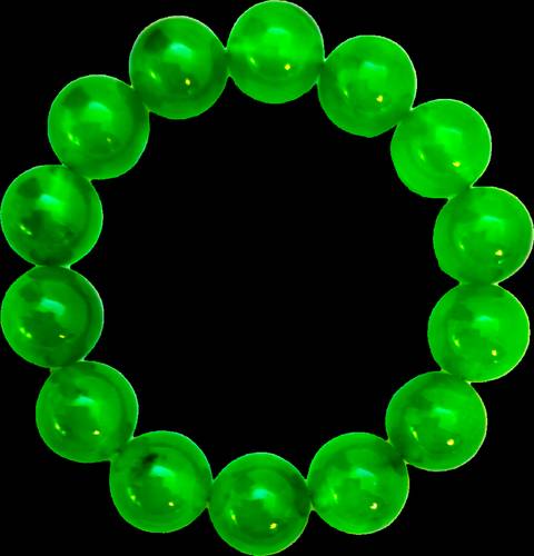清代翡翠14顆佛珠手串